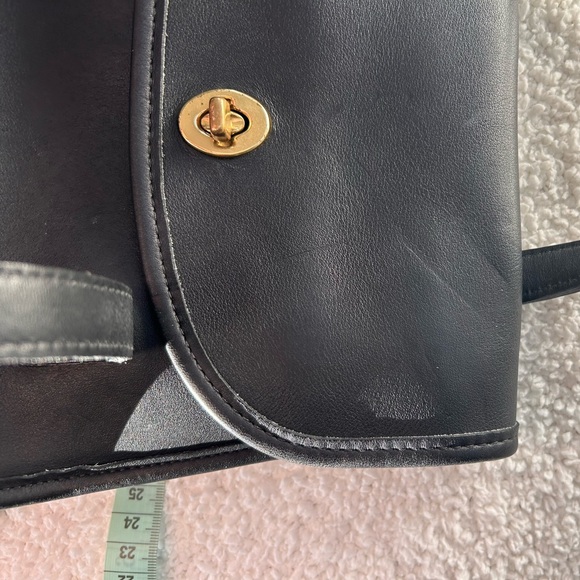 Vintage Coach Belmont Black Leather Bag with gold hardware - Picture 3 of 15